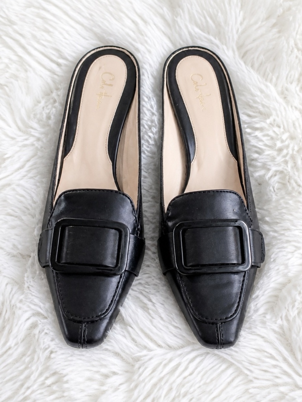 Cole Hahn Sydney Mule Black Leather Size 9.5